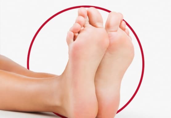 Healthy woman foot