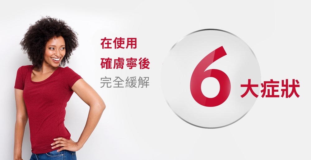 在接受確膚寧藥物治療且完全緩解6大症狀
